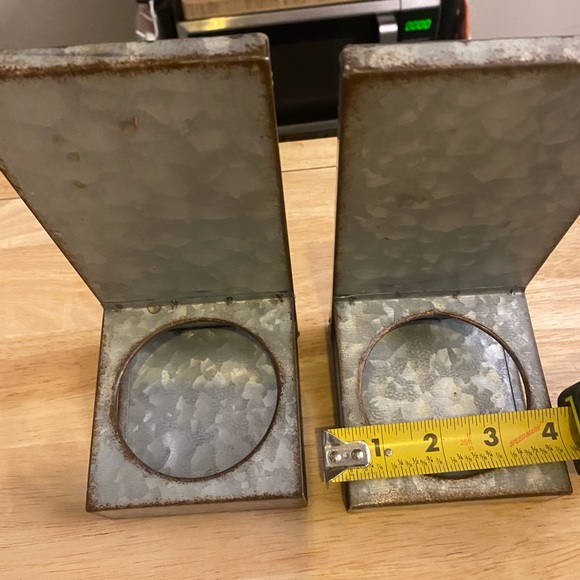 Set of Hobby Lobby Galvanized Candle Holder - Picture 6 of 8